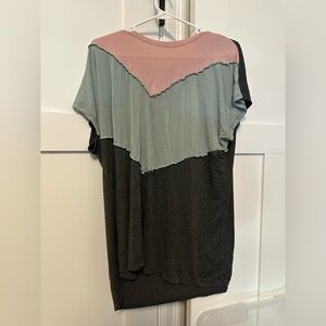 HEIMISH USA Tri-Color Short Sleeve Tee - Pink, Blue, Black